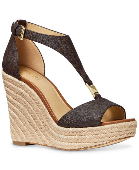 michael michael kors women's fanning espadrille wedge sandals|michael kors open toe sandals.